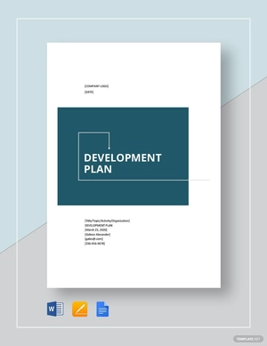 Development Plan Format Template