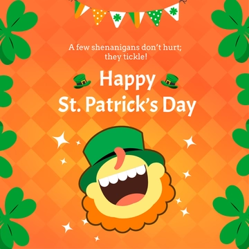 Free Saint Patricks Day WhatsApp Post Template to Edit Online