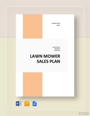 Lawn Mower Sales Plan Template Lawn Mower Sales Plan Template
