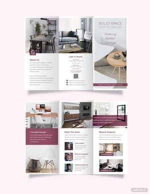 Interior Decor Tri-Fold Brochure Template