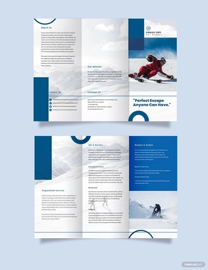 Ski Resort Tri-Fold Brochure Template