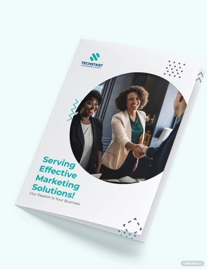 Small Business Advertising Bi-Fold Brochure Template
