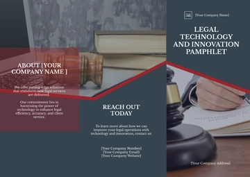 Free Legal Technology and Innovation Pamphlet Template to Edit Online