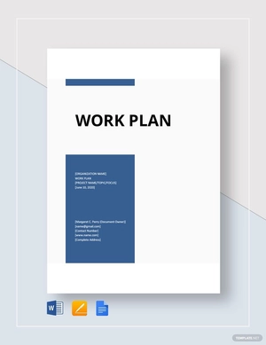 Work Plan Format Template Work Plan Format Template