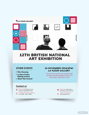 Art Show Exhibition Flyer Template