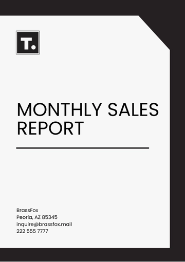 Free Monthly Sales Report Template to Edit Online