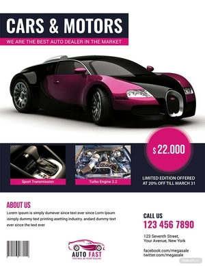 Auto Sales Flyer Template