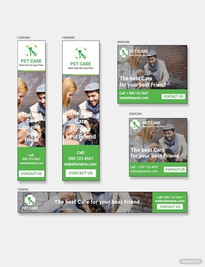 Pet Care Banner Ads Template