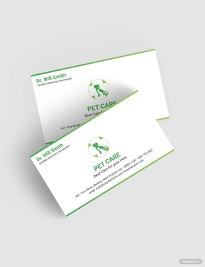 Pet Care Business Card Template