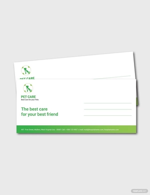 Pet Care Envelope Template