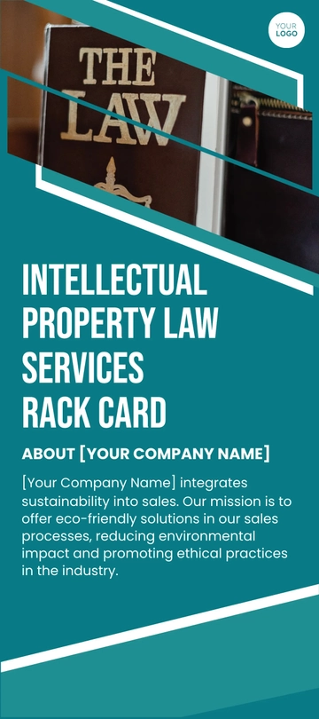 Free Intellectual Property Law Services Rack Card Template to Edit Online