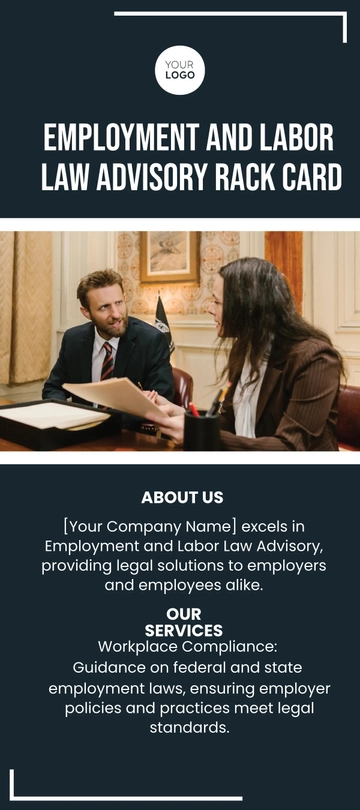 Free Employment and Labor Law Advisory Rack Card Template to Edit Online