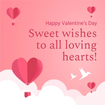 Free Pink Valentines Template to Edit Online