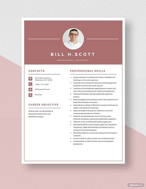 Behavioral Assistant Resume