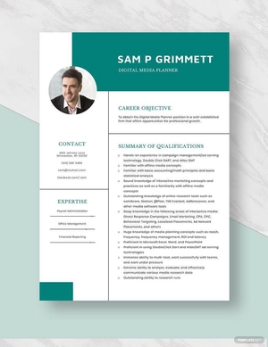 Digital Media Planner Resume