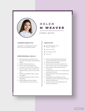 Fabric Buyer Resume
