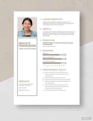 Fabrication Engineer Resume