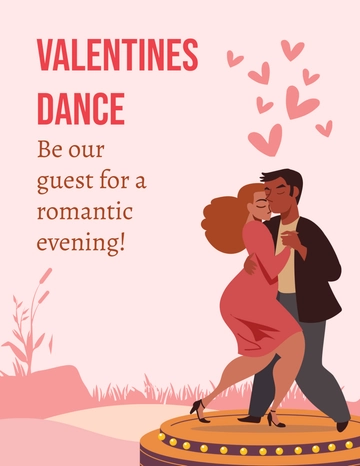 Free Valentine Dance Flyer Template to Edit Online