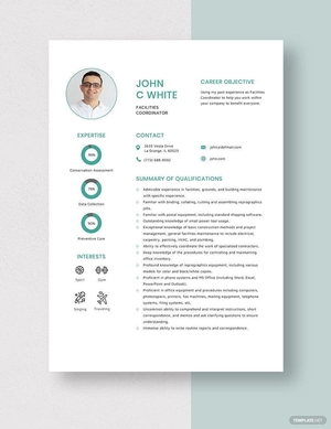 Facilities Coordinator Resume