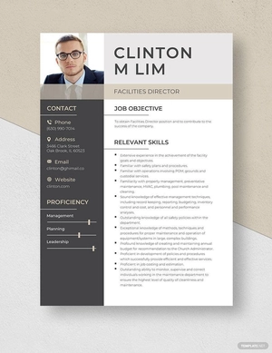 Facilities Director Resume