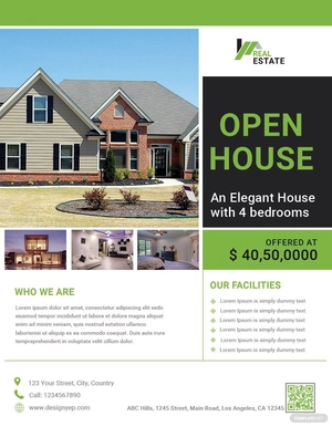 Open House Promotion Flyer Template