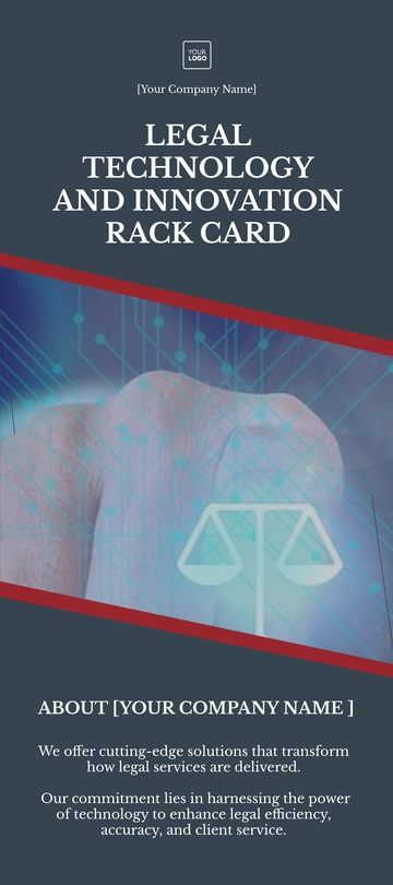 Free Legal Technology and Innovation Rack Card Template to Edit Online