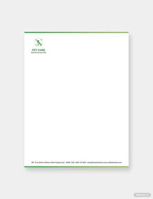 Pet Care Letterhead Template