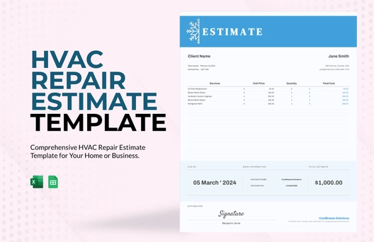 HVAC Repair Estimate Template