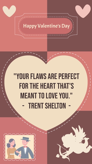 Free Vintage Valentine Template to Edit Online