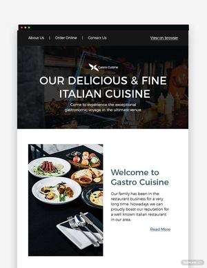 Restaurant Fast Food Newsletter Template