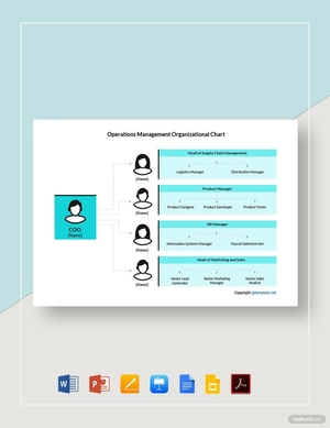 Operations Management Organizational Chart Template