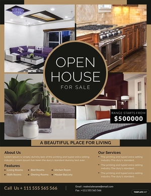 Open House Sale Flyer Template