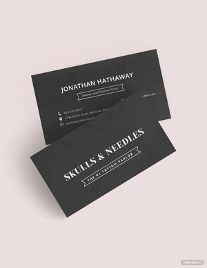 Chalkboard Tattoo Artist Business Card Template