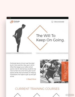 Sports Club Newsletter Template