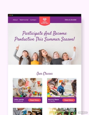 Summer Camp Newsletter Template