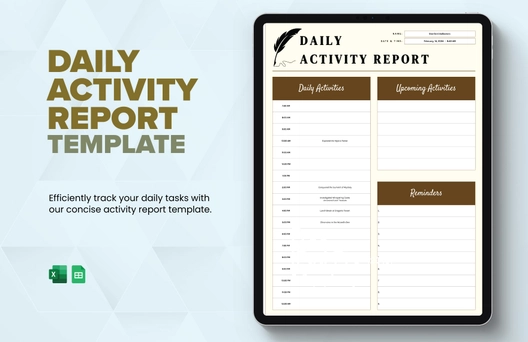Daily Activity Report Template