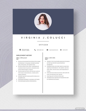 Officer Resume