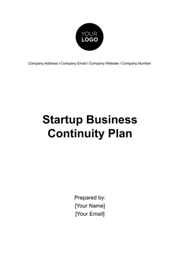 Free Startup Business Continuity Plan Template to Edit Online