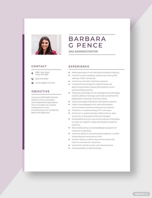 SAS Administrator Resume