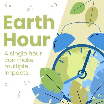 Free Earth Hour LinkedIn Post Template to Edit Online