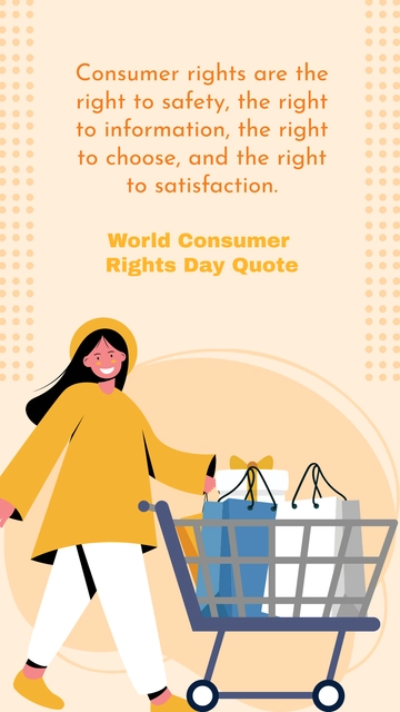 Free World Consumer Rights Day Quote Template to Edit Online