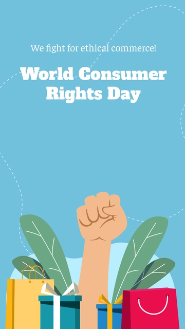 Free World Consumer Rights Day Snapchat Geofilter Template to Edit Online