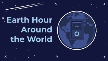 Free Earth Hour Youtube Thumbnail Template to Edit Online