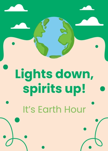 Free Earth Hour Greeting Card Template to Edit Online