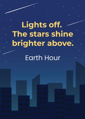 Free Earth Hour Invitation Card Template to Edit Online