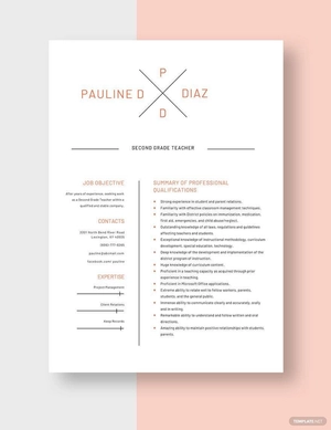 Second Grade Teacher Resume