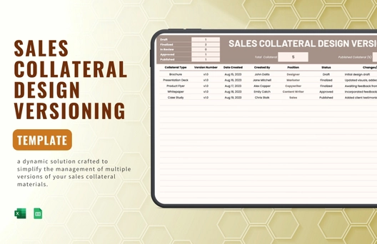 Sales Collateral Design Versioning Template