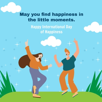 Free International Day of Happiness Instagram Post Template to Edit Online