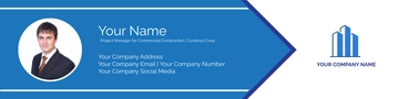 Free Commercial Construction Email Signature Template to Edit Online