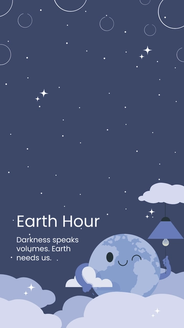 Free Earth Hour Snapchat Geofilter Template to Edit Online